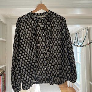 Doen Jane Blouse, Block Print, Size Medium